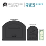 Architectural Mailboxes Centennial Post Mount Mailbox, Black, Extra Large