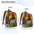 thumbnail image 4 of Daiia Fall Village Scenery Vintage Canvas Backpack for Men and Women ,Hiking Backpack,Travel Laptop Bag for School,Large Capacity Backpack, 4 of 8