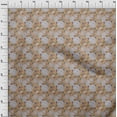 thumbnail image 3 of oneOone Cotton Poplin Dark Beige Fabric Leaves & Flower Fabric For Sewing Printed Craft Fabric By The Yard 56 Inch Wide, 3 of 4