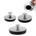 thumbnail image 2 of UNTERING Drain Plug Cover Bath Plug Caps Stainless Steel Drain Plug Easy to Use Handle Bath Tub Drain Stopper for Kitchen Bathroom, 2 of 7