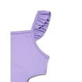 thumbnail image 2 of Wonder Nation Girls Cutout Rib Knit One Piece Swimsuit with UPF 50, Sizes 4-18 & Plus, 2 of 3