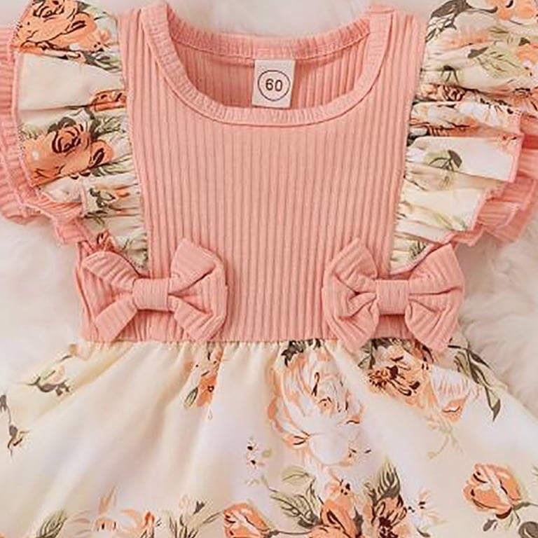 half birthday dress for baby girl Girl's Half Birthday Beauty Outfit Short Sleeve / 9m Onepiece