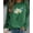 Green, variant on New Fashion Women's Loose-Fit Solid Color Autumn and Winter Printed Top Casual Loose-Fit Pullover Long-Sleeve Sweatshirt