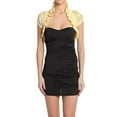 thumbnail image 2 of Fashion Secrets Juniors Short Sleeve Lace Bolero Shrug Cardigan (Juniors' X-Large, Banana), 2 of 5