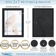 thumbnail image 4 of Icona Bay 5x7 Black Picture Frames, Shabby-chic Style, 6 Pack, Inspirations Collection (US Company), 4 of 6