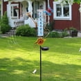 thumbnail image 3 of Outdoor Rain Gauge,Watering Can & Sunflower Solar Rain Gauge,LED String Lights, Metal Garden Stake for Patio, Lawn & Outdoor Decor, 3 of 6