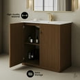 thumbnail image 3 of Lafayette 36" Bathroom Vanity in Brown Oak, 3 of 9