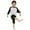 Gray/Black, variant on Hat and Beyond Kids Raglan Baseball 3/4 Sleeves T-Shirts
