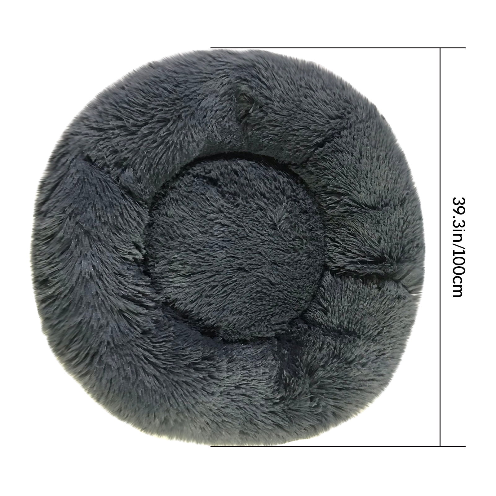 Kingtowag Dark Gray Dog Mat Carpet 100cm XL, Washable Cushion Rug Pet Bed Stress Relief, Self-Heating Waterproof Base, Cozy Large Pet Bed for Dogs