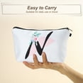 thumbnail image 4 of Unique Bargains Personalized Makeup Bag N Cosmetic Bag Small Monogrammed Purse White, 4 of 7