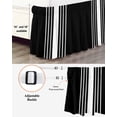 thumbnail image 3 of Black White Stripe Wrap Around Bed Skirts for King Bed 16" Drop, Bed Skirt with Adjustable Elastic Belt Dust Ruffle Bed Valance for Bedroom Hotel Luxury Modern Rustic Vertical Striped Bed Frame Cover, 3 of 7