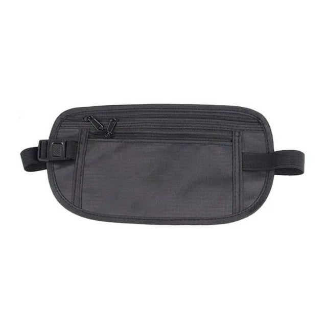 Sport Waist Pack Adjustable With Zipped Pockets, Outdoor Running Waistpack Multifunctional Thin Invisible Travel Phone Bag