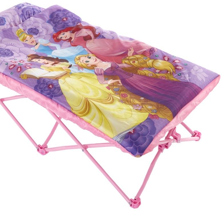 Disney Princess Portable Folding Bed Cot With Sleeping Bag Walmart Com