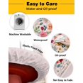 thumbnail image 3 of Spring Flower Round Fitted Tablecloth Colorful Wildflowers Leaf Black Watercolor Elastic Table Cloth Waterproof Oil Proof Seasonal Floral Table Cover Fits 45"-54" Round Tables for Party Dinner Decor, 3 of 5