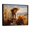 thumbnail image 2 of Designart "Abundance Harvest African Painting V" African Floater Framed Wall Art Living Room, 2 of 7