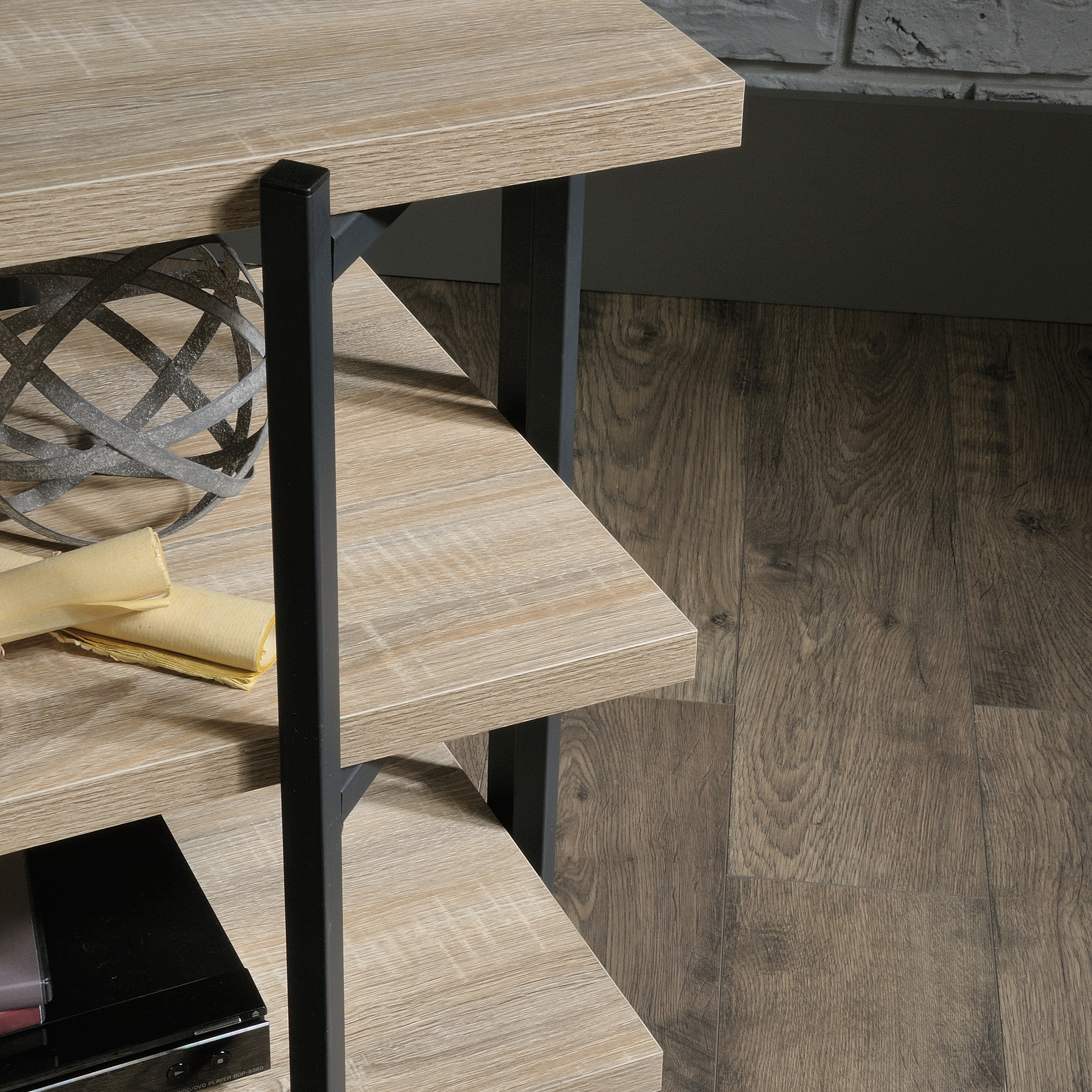 Sauder Curiod Console for TV's up to 42", Charter Oak Finish
