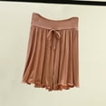 thumbnail image 5 of Kaemgyyd Womens Shorts Casual Elastic High Waist Shorts Trendy Ruffle Hem Drawstring Wide Leg Sleep Shorts Lightweight Shorts, 5 of 5