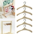 thumbnail image 2 of 5pcs 1:12 Dollhouse Miniture Clothes Hanger Mini Wood Coat Hanger for Wardrobe, 2 of 8