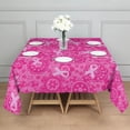 thumbnail image 3 of Pink Ribbon Pattern Square Tablecloth,Waterproof Square Table Cover,Wipeable Spillproof Washable Table Cover for Home Kitchen Party Decor 42"X42"(107x107cm), 3 of 6