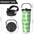 thumbnail image 4 of 30oz Handheld Travel Tumbler with Handle – Double Wall Stainless Steel Insulated Cup, Flip Straw Lid, Leak-Proof & BPA-Free for Hot and Cold Drinks – Durable Coffee & Juice Mug Pink, 4 of 7