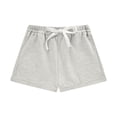 thumbnail image 7 of Nilvkv Girls Shorts, Shorts for Girls, Youth Solid Color Lightweight Stretchy Soft Lounge Shorts Casual Summer Daily Wear Gray 6-7 Years, 7 of 7