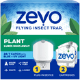 thumbnail image 6 of Zevo Plant Flying Insect Indoor Fly Trap: Easy & Mess-Free, Use Near Indoor House Plants - Light Trap Catches & Kills Fungus Gnats, House Flies, & Fruit Flies (1 Plug in Device & 2 Cartridges), 6 of 13