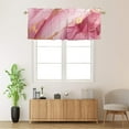 thumbnail image 2 of Gold Pink Abstract Marble Window Curtain Valances Luxury Elegant Texture Modern Rod Pocket Window Valance for Living Room Bathroom Bedroom Kitchen 54 by 18 in, 1 Panel, 2 of 6