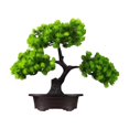 thumbnail image 1 of Árbol bonsái artificial verde, macetero para bonsái, decoración de escritorio, exhibición de plantas pequeñas Pino doble, 1 of 9