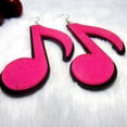 thumbnail image 2 of Nota Musical Rose Pink Dangle Earrings Party Joyería de Moda Hugo Pendientes de los vestidos de club, 2 of 6