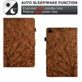 thumbnail image 2 of for iPad 9.7 inch 2018 2017 (6th/5th Generation)/Pro 9.7" Leather Case Embossed Tree Bird Folio Cover, Auto Sleep/Wake, Non-slip Stand Support, Stylus Pen Card Slot, Soft TPU Shell, Screen Protector, 2 of 8