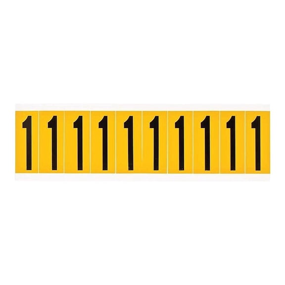 Brady Number Label,1-15/16in.H Character,Vinyl 1534-1