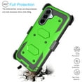thumbnail image 3 of Ebizware Samsung Galaxy A36 5G Case with [Built-in Screen Protector] and Swivel Holster Belt Clip, Military Grade Heavy Duty Protective Defender Kickstand Phone Case Cover for Galaxy A36 5G - Green, 3 of 10