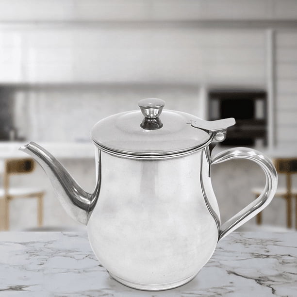 Olla de aceite doméstica de acero inoxidable sin cinta que bloquea el aceite y es a prueba de fugas, olla de acero inoxidable para vino, olla para condimentos, olla multifuncional