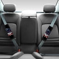 thumbnail image 2 of Chririnla American Flag Tiger Print Auto Seat Belt Protector 2 Pieces, Car Seat Belt Pads Cover Polyester Breathable Easy Magic Tape for Truck Vans Sedan, 2 of 6