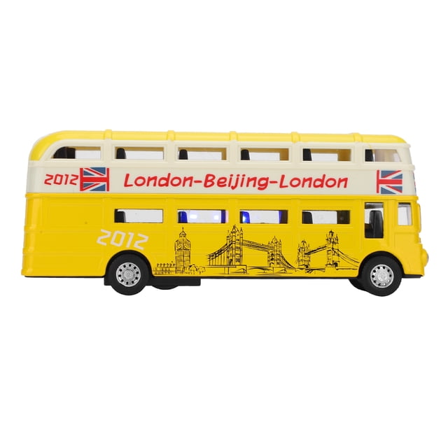 Wchiuoe Bus Toy With Light, Exquisite Workmanship Beautiful Accurate Mold Children Bus Toy, Double Layer Bus For Collection Decoration