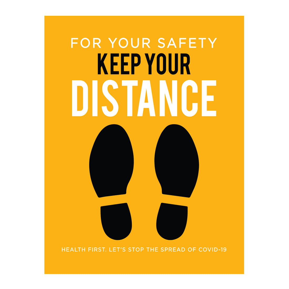 10 Pack Social Distancing Floor Stickers Decal Safety Signs Keep 6 Feet Distance 