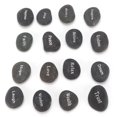thumbnail image 3 of 16Pcs Engraved Pebbles Black Matte Rune Divination Supplies with Engraved Lettering for Meditation, 3 of 14