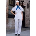 thumbnail image 1 of Uncommon Threads 4000-2504 Large Classic Basic Baggy Chef Pant with 3'' Elastic Waist in White, 1 of 4
