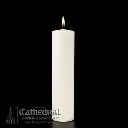Candle-Ceremonial Pillar-Stearine White (3" x 12")