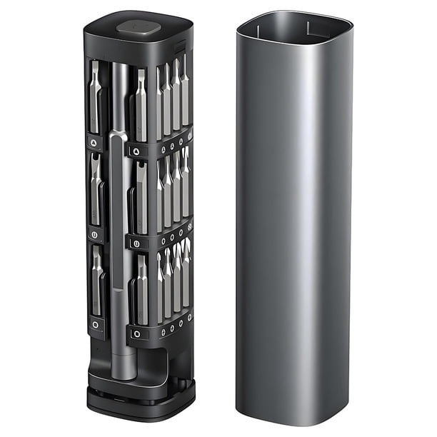 Juego de Destornilladores de Precisión Magnéticos 46 en 1. Kit de Herramientas de Reparación Profesional para Dispositivos Electrónicos, Gafas, Relojes, Teléfonos y Portátiles.