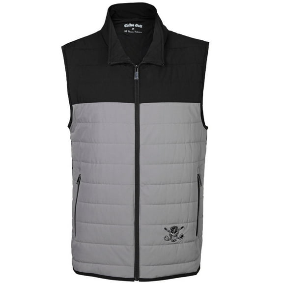 Men's Golf Vest - Full Zip  (Grey/Black)