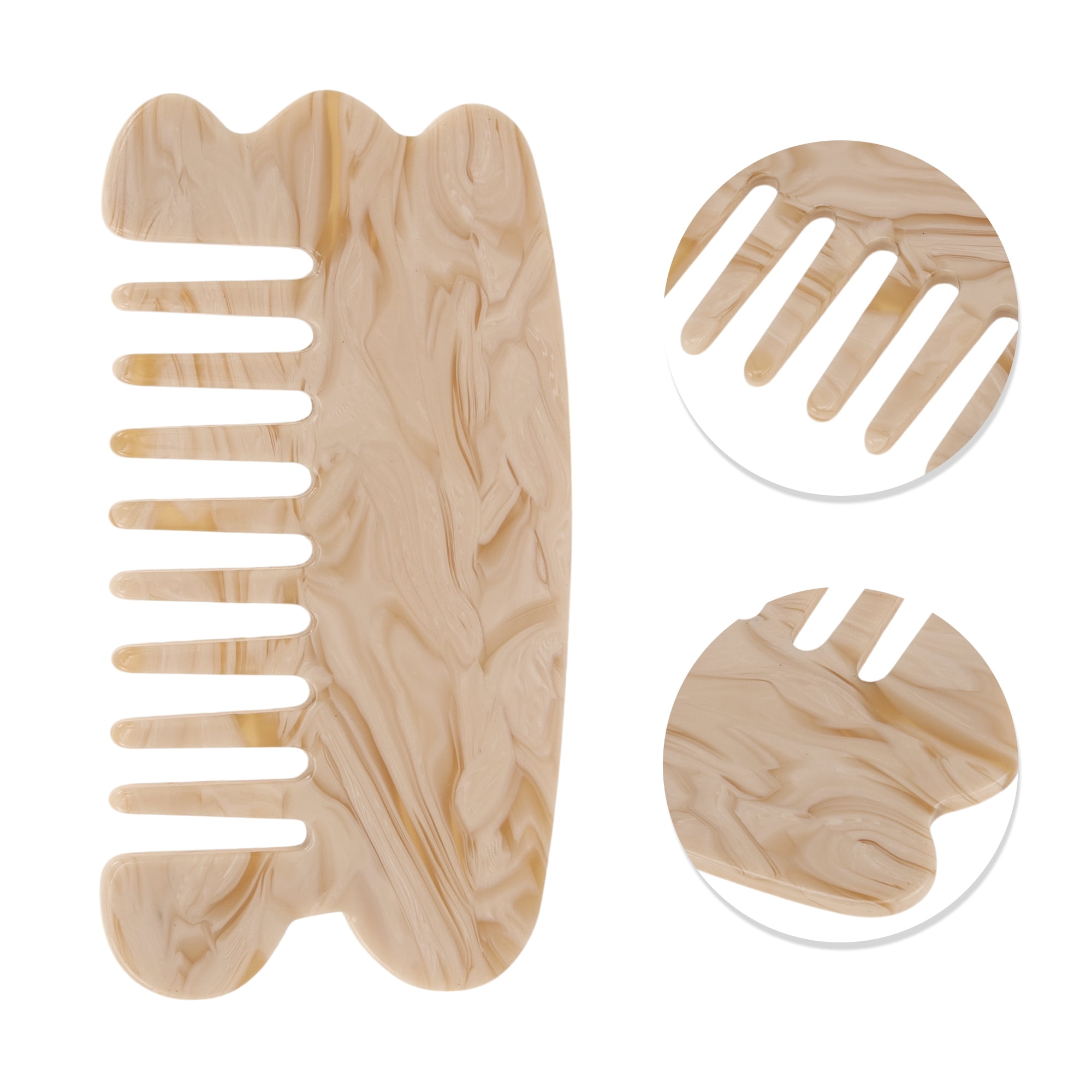 Unique Bargains 1 Pc Scraping Anti-Static Hair Comb for All Hair Types Styles Beige