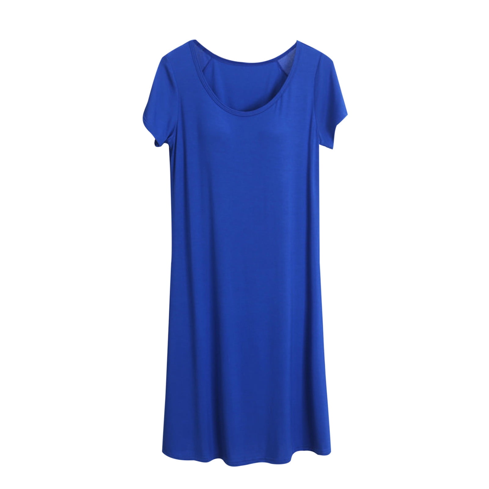 XIAOFFENN Cotton Night Shirt, Sleepwear for Women Tank Nightgown Sleeveless Sleep  Dress Home Dress Short Pajama Dress With Chest Pad Thin Style Integrated  Chemise Nightgown for Women Blue 4X-Large - Walmart.com