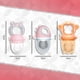 thumbnail image 2 of Chupones alimentadores para frutas y papillas con tapa libre de bpa, dibujos animados, 4m+ 3 piezas, 2 of 9