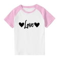 thumbnail image 4 of Sentuca Girls Valentines Day Tees, Short Sleeve Casual Crewneck Shirts, Cool Comfy Graphic Tees Size 11 Years, 4 of 8