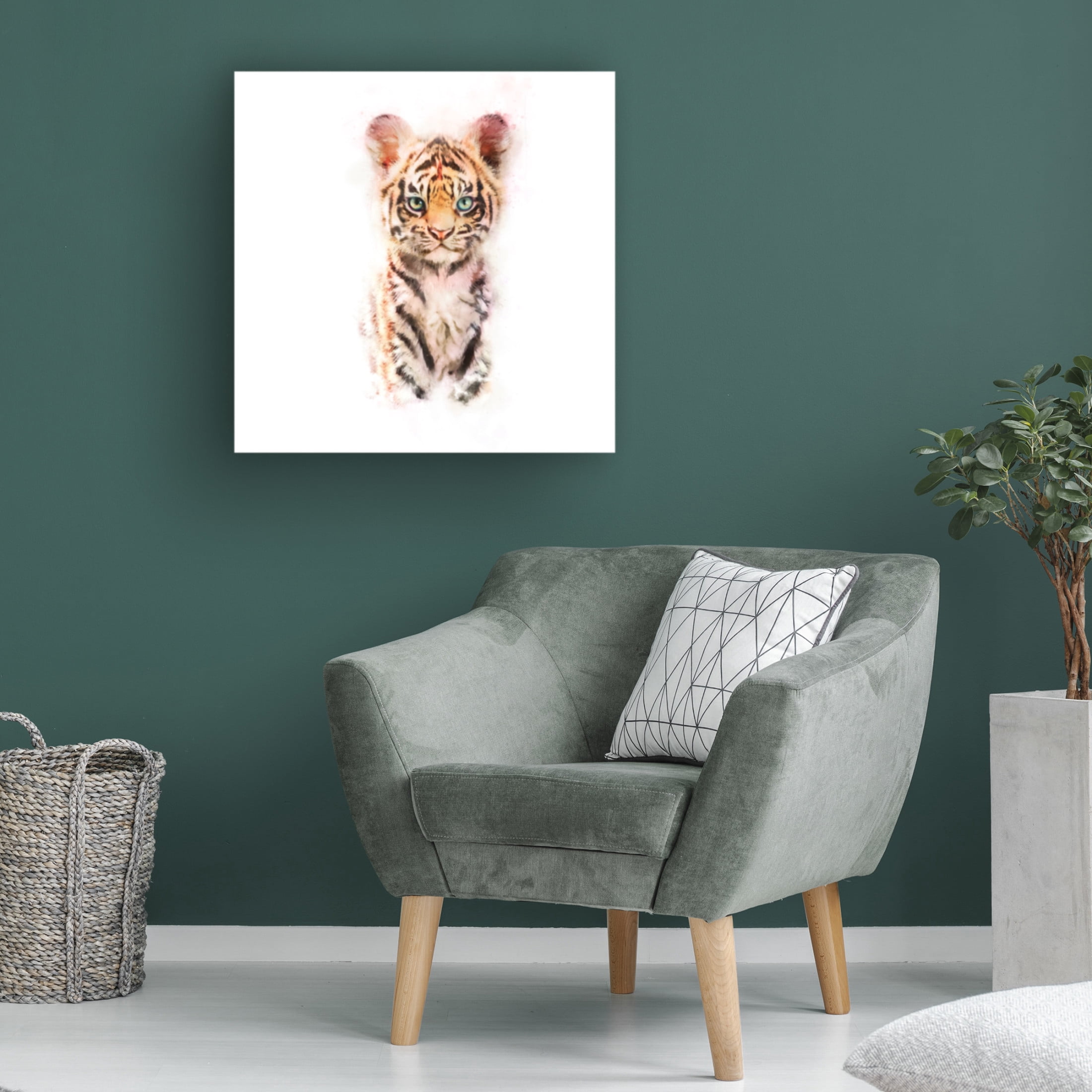 Trademark Fine Art Emel Tunaboylu  Baby Tiger Canvas Wall Art