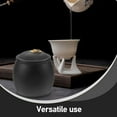 thumbnail image 4 of COMPUKAS Airtight Black Ceramic Tea Canister for Loose Leaf Tea Storage Sealed 4.5 Inch Elegant Design, 4 of 7