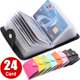 thumbnail image 2 of 24 Bits Estuche para tarjetas Función de cuero Titular de la tarjeta de negocios Hombres Mujeres Crédito Pasaporte Tarjeta Bolsa ID Pasaporte Tarjeta Cartera 7 colores Gao Jinjia LED, 2 of 2