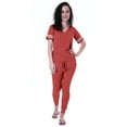 thumbnail image 3 of Moomaya Ensemble de Nuit Simple pour Femmes avec Pyjama en Coton 2 Pcs Chemises de Nuit-Q2f, 3 of 7