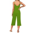 thumbnail image 3 of OutfitShow Women Summer Sleeveless Spaghetti Strap Wide Leg Romper Jumpsuit with Pockets Casual Loose Fit, 3 of 5